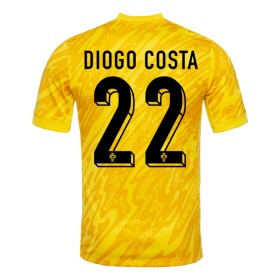 Portugal Diogo Costa 22 Målmand EM 2024 Gul - Fodboldtrøjer (S/S)